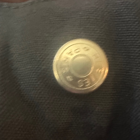 Hermes Blue Tote with Brown Stripes - Picture 3 of 12